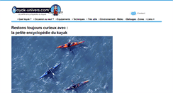 Desktop Screenshot of kayak-univers.com