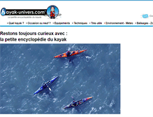 Tablet Screenshot of kayak-univers.com